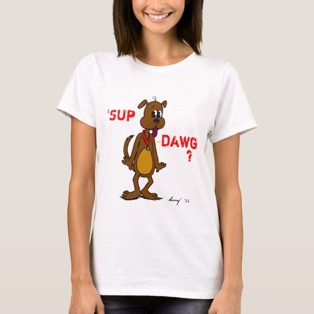 'SUP DAWG? Doggy Womens Spaghetti Tank (Front)