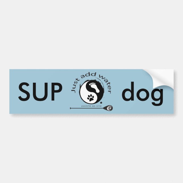SUP dog bumper sticker (Front)