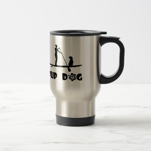 SUP Dog Sitting Travel Mug (Right)