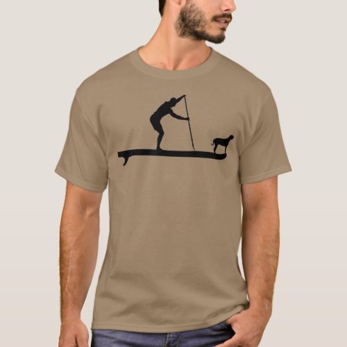 SUP Dog Stand Up Paddle Board Paddling Surf T_Shirt