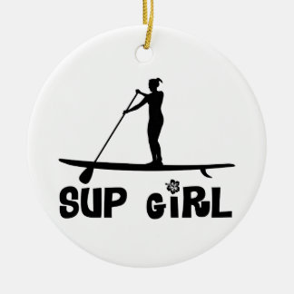 SUP Girl Ceramic Ornament