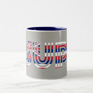 SUP Hawaii Flag Retro Two-Tone Coffee Mug