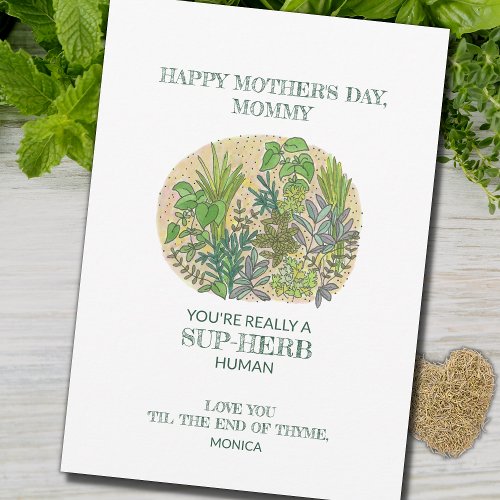 Sup_herb Pun Herb Motherâs Day Card