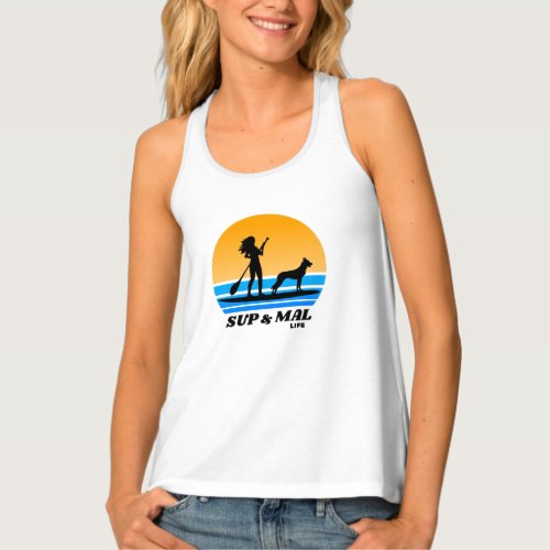 SUP  Mal Life Malinois Standup Paddleboarding Tank Top