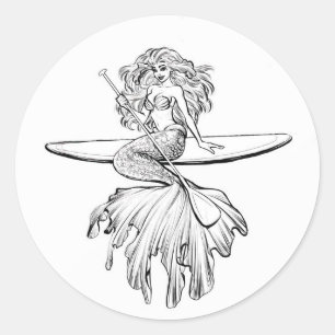 SUP Mermaid Sticker