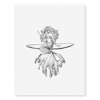 SUP Mermaid Temporary Tattoo