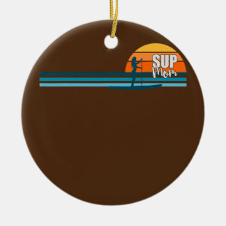 SUP Mom SUP Paddle Board Ceramic Ornament