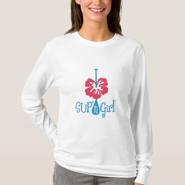 SUP 'n Girl Hoodie.  Love to Stand Up Paddle! T-Shirt (Front)
