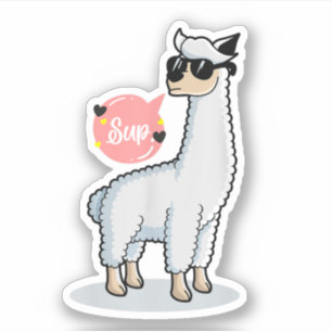 Sup No Drama Llama Animal Lover Awesome Funny Cute Sticker