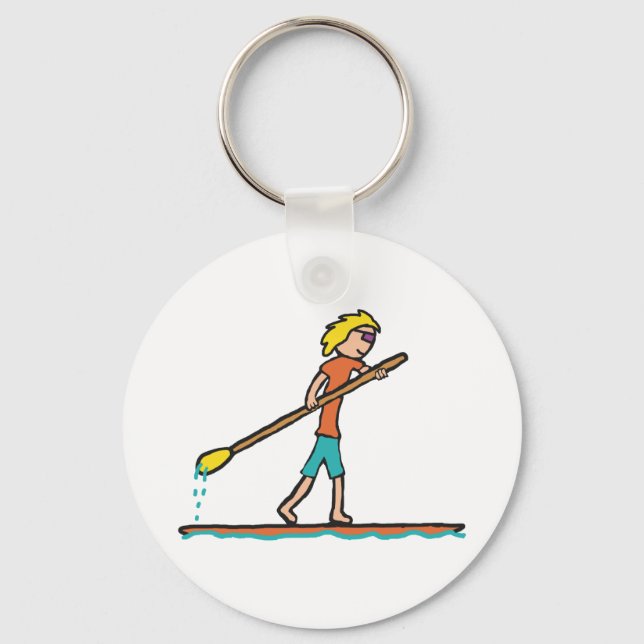 SUP Stand Up Paddleboard Keychain (Front)