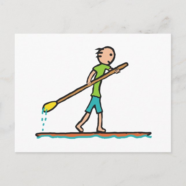 SUP Stand Up Paddleboard Postcard (Front)
