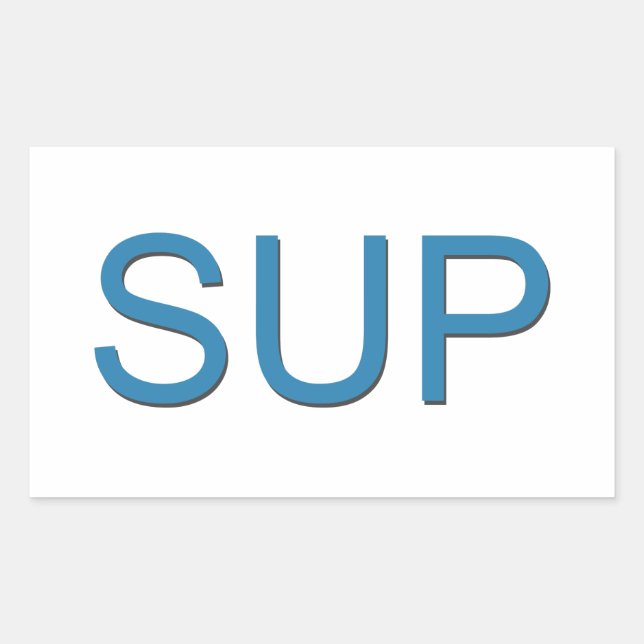 SUP (Stand Up Paddleboarding) Rectangular Sticker (Front)