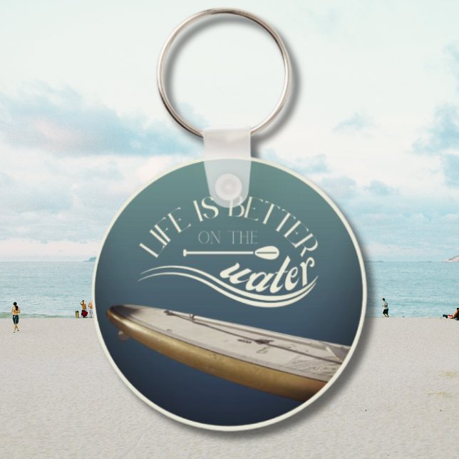 SUP stand up paddling decoration retro Keychain (Creator Uploaded)