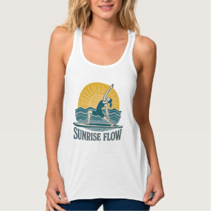 SUP Sunrise Flow Paddleboard Yoga   Graphic Print Tank Top