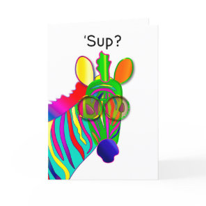 SUP Thinking of You Zebra Kaleidoscope Collection Card