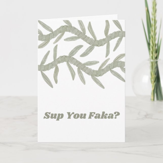 Sup You Faka? Letterpress Thank You Card (Front)