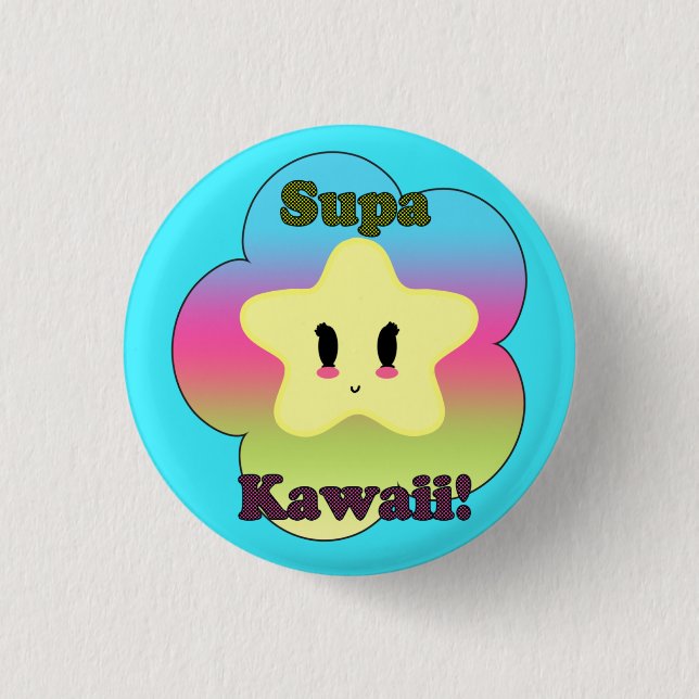 Supa Kawaii Button (Front)