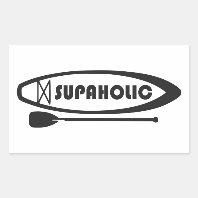 Supaholic Standup Paddleboarding Rectangular Sticker (Front)