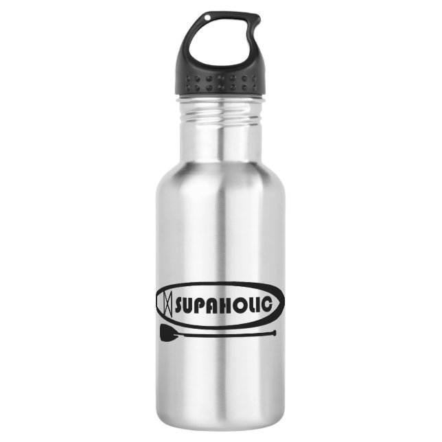Supaholic Standup Paddleboarding Stainless Steel Water Bottle (Front)