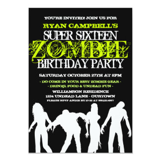 zombie party invitations