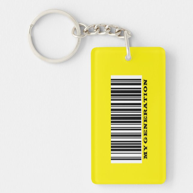 Super Agers BAR CODE key chain (Front)