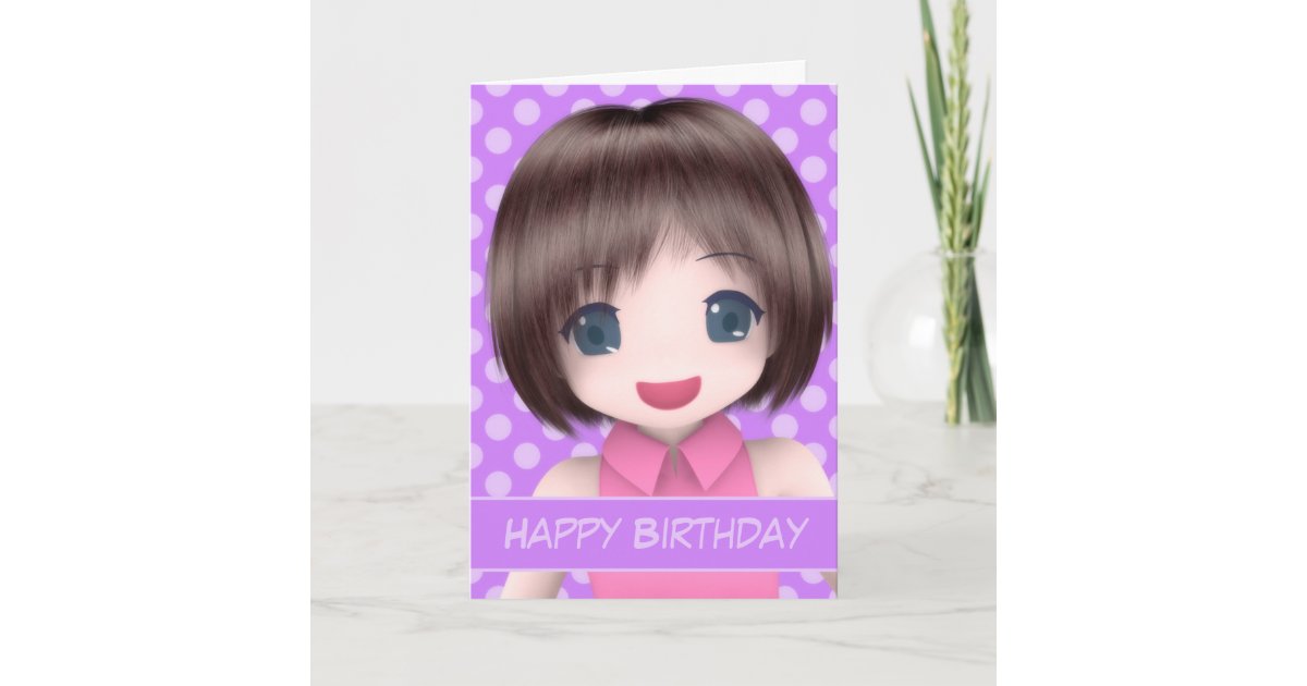 Super Anime Birthday Card | Zazzle.com