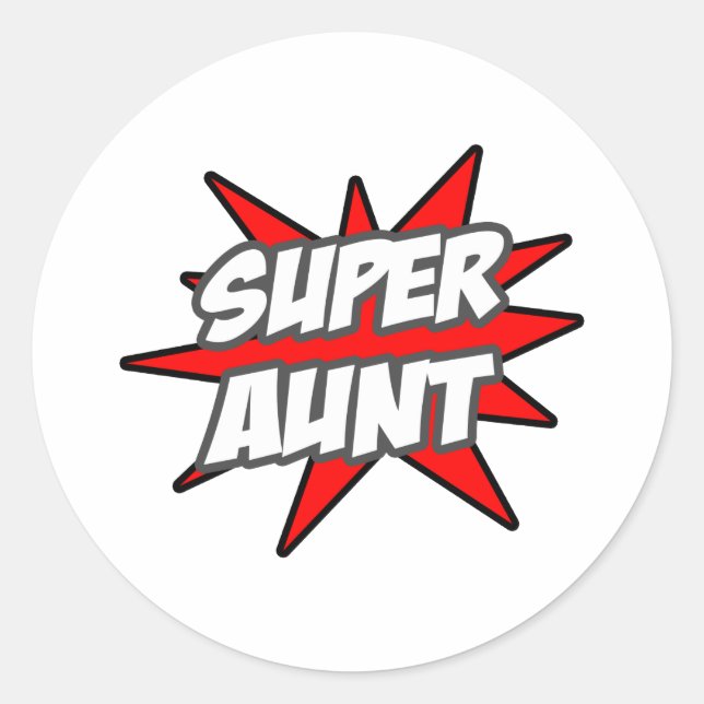 Super Aunt Classic Round Sticker (Front)