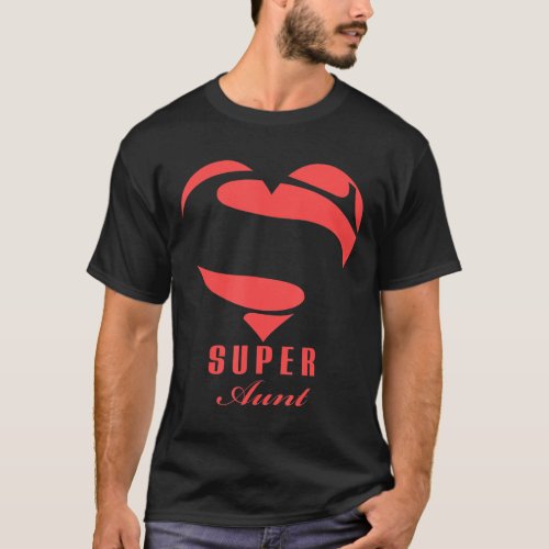 Super Aunt Superhero T Shirt Gift Mother Father Da