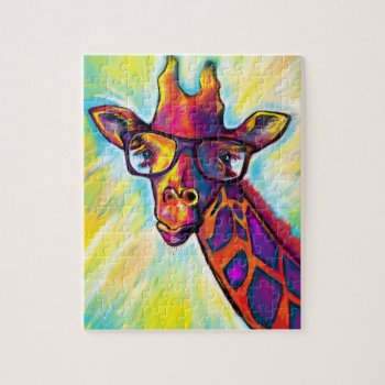 Super Awesome Giraffe Puzzle by JulianneBlack at Zazzle