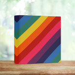 Super Awesome Retro Rainbow 3 Ring Binder<br><div class="desc">Love this retro rainbow pattern binder. Makes you want to be a kid again!</div>