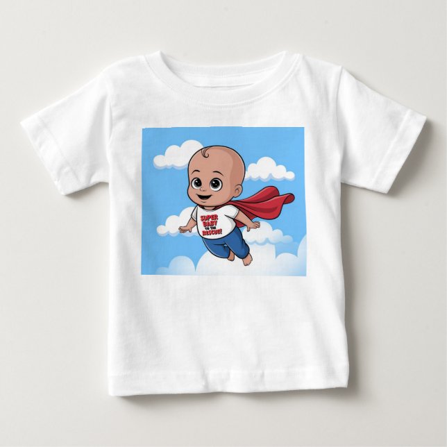 Super Baby to the Rescue! Baby Tshirt (Front)