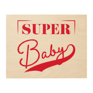 Super Baby Wood Wall Art