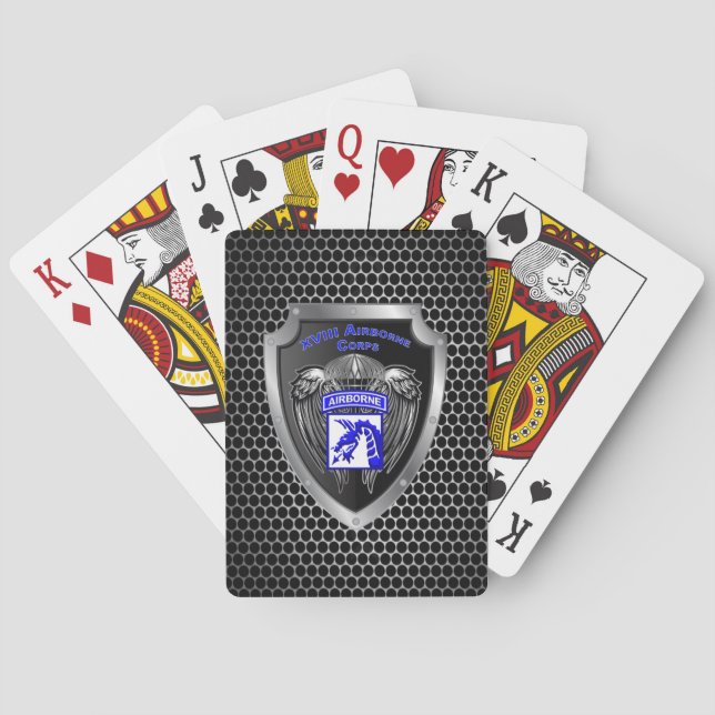 Super-bad  XVIII Airborne Corps Poker Cards (Back)
