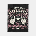 Super Badmintonista - Regalo Badminton Donna  Fleece Blanket