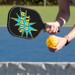 Super Ball Super Dad Comic Style Pickleball Paddle