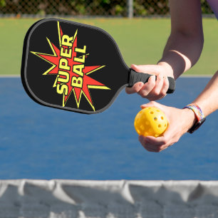 Super Ball Super Dad Comic Style Pickleball Paddle