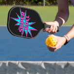 Super Ball Super Mom Comic Style Pickleball Paddle