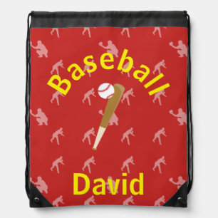 Super Baseball Drawstring Bag