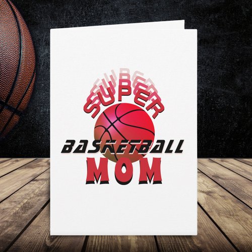 Super Basketball Mom Sporty Mother Mothers Day  Card
