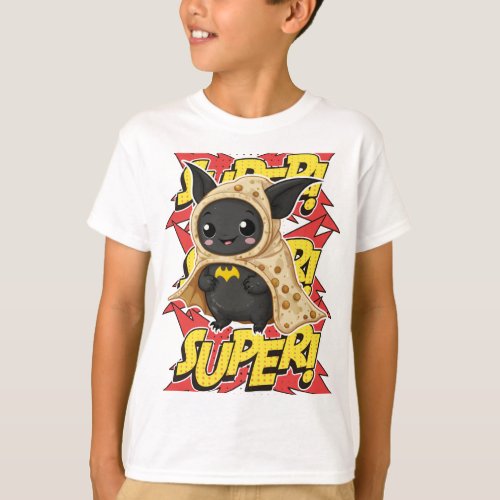 Super Bat Burrito Pun T_Shirt