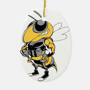 Super Bee Ceramic Ornament