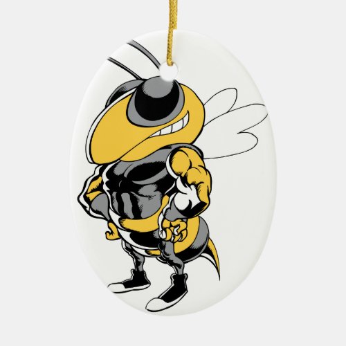 Super Bee Ceramic Ornament