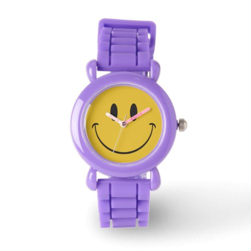 Super big smile _ dont worry be happy emoji watch