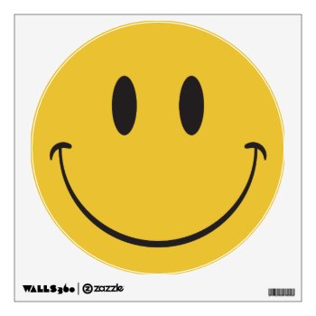Super Big Smile Happy Face Emoji Wall Decal by emoji_pillows at Zazzle
