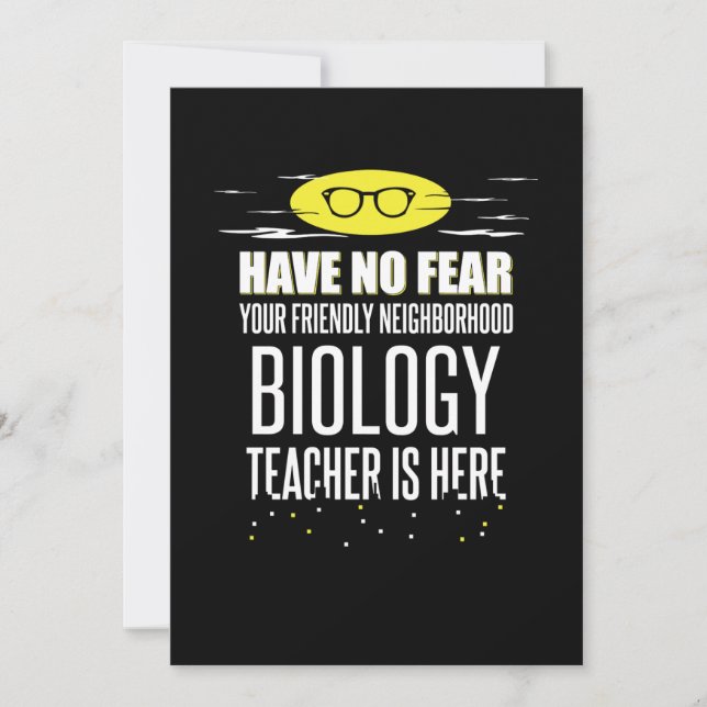 Super Biology Teacher  - Have No Fear Holiday Card (Front)