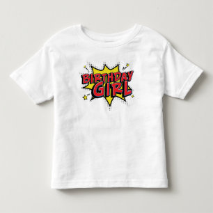 Super Birthday Hero - Girls Comic Birthday Shirt