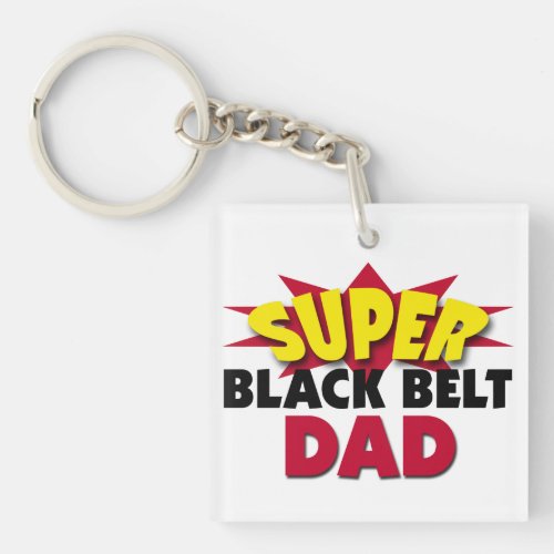 Super Black Belt Dad Keychain