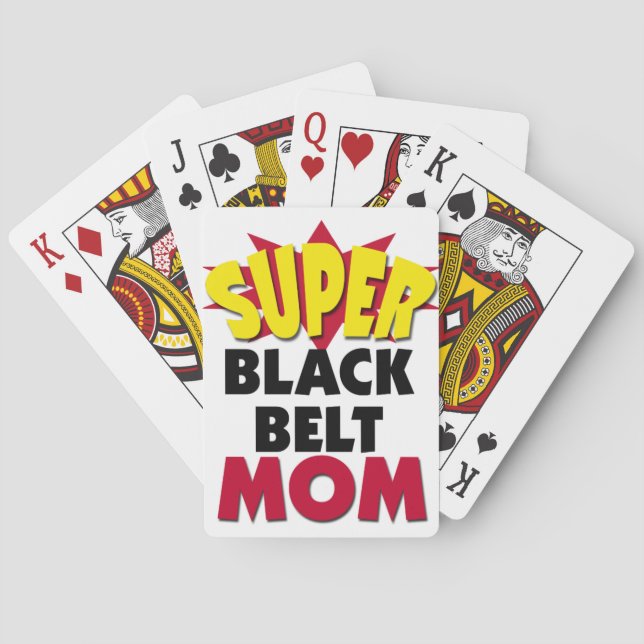 Super Black Belt Mom Poker Cards (Back)