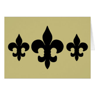 Super Black Fleur de lis Cards