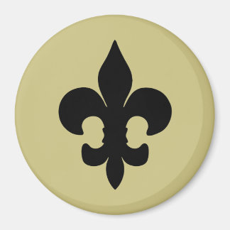 Super Black Fleur de lis Magnet